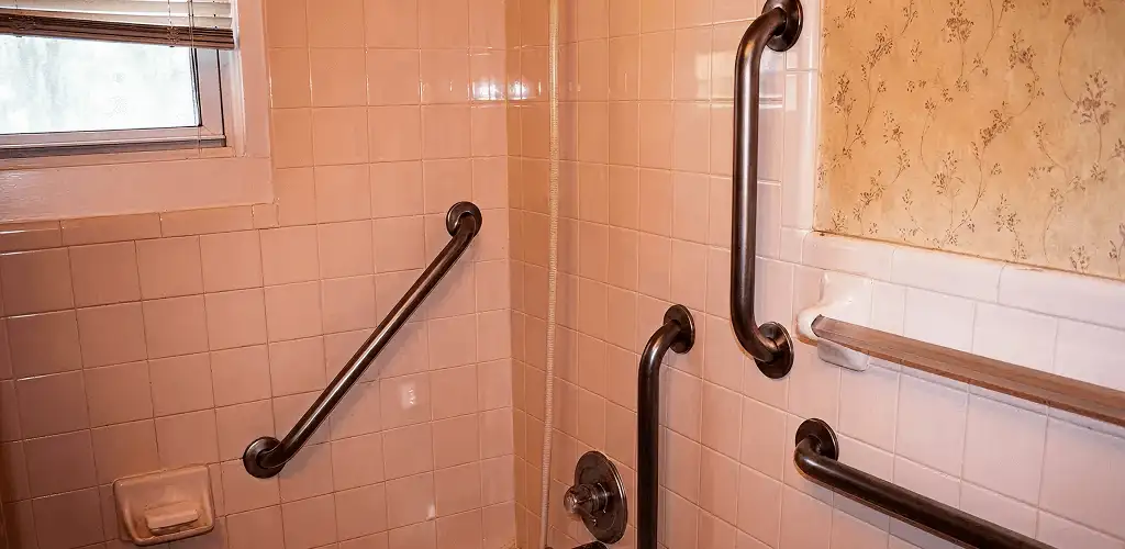 Shower grab bar installation for bathroom safety and accessibility in Chicago, IL